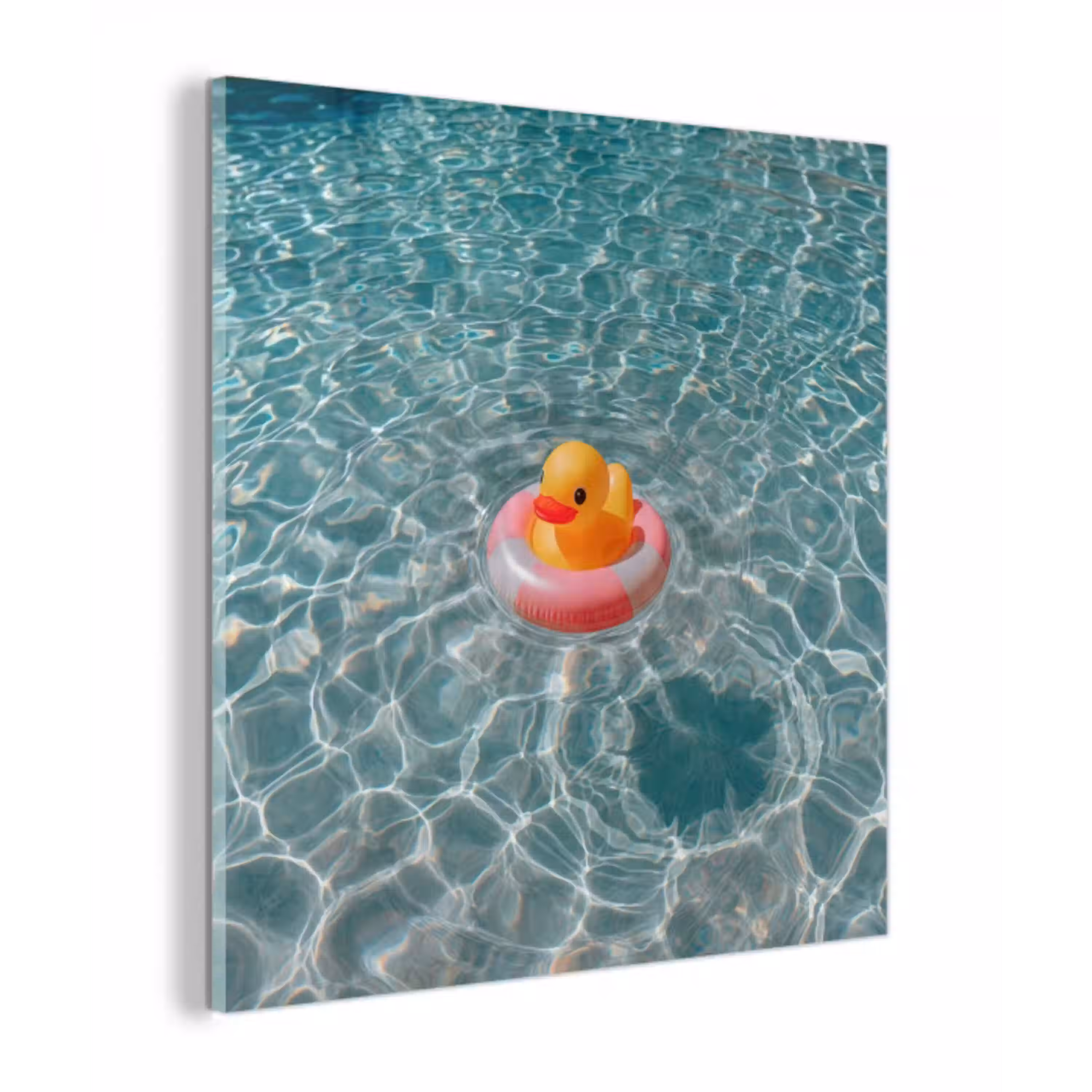 Badeend - Zwemband - Geel plexiglas 5mm klein -z3d
