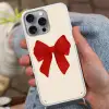 Strik - Symmetrisch - Rood - Lint Hoesje iPhone 16 Pro Max met koord klein -sfeer3