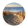 Strand - Zee - Nederland - Duinen - Zon Wandcirkel aluminium klein -3d