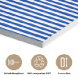 Klassiek - Strepen - Blauw PET vilt klein 837 -closeup_DE