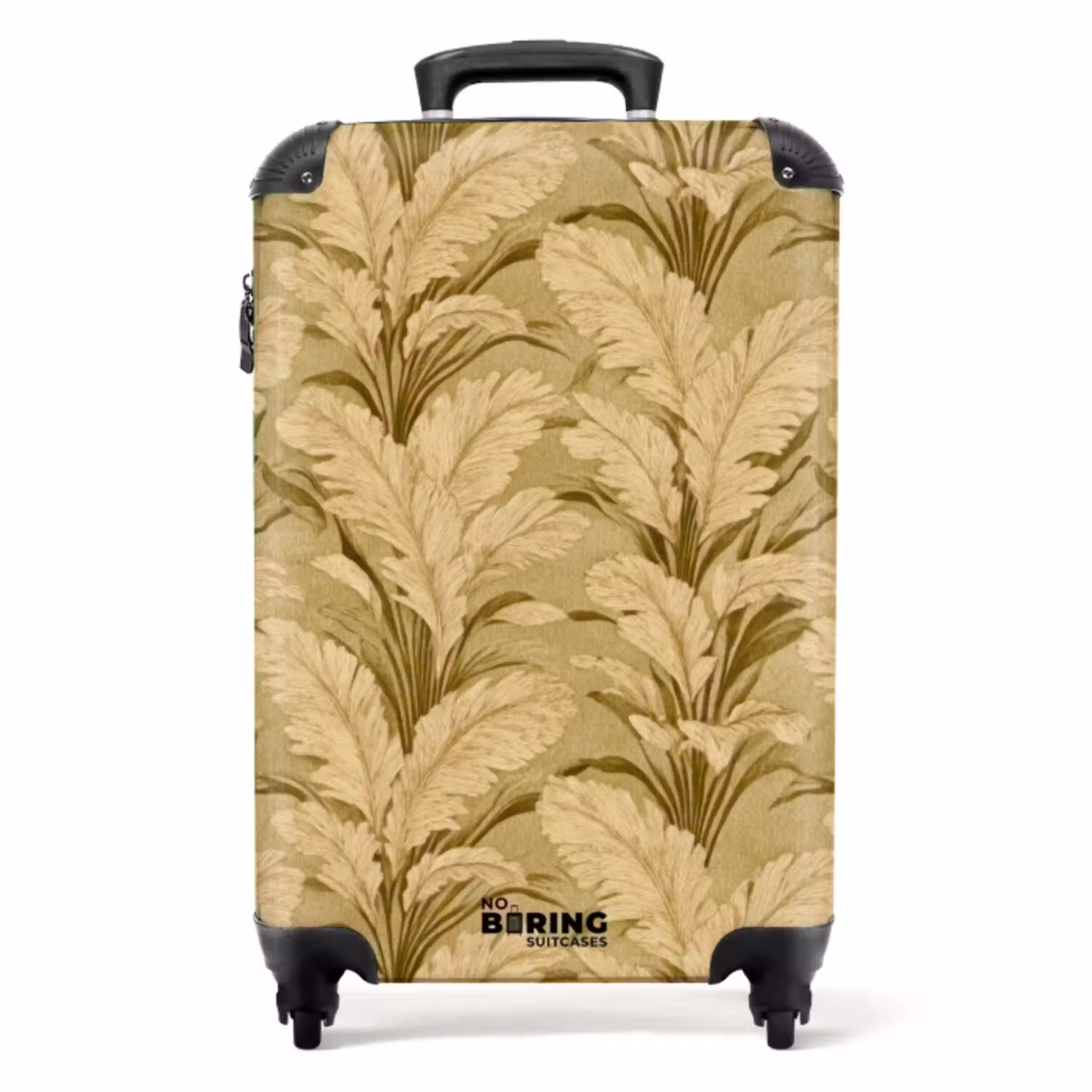 Palmbladeren - Klassiek - Groen NBS - Handbagage koffer - Volwassenen Unisex middel -productfoto_recht