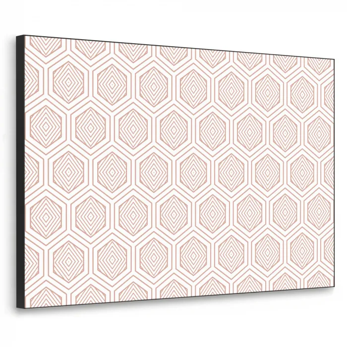 Lijnen - Patroon - Symmetrisch Textielframe zwart klein 947 -3d