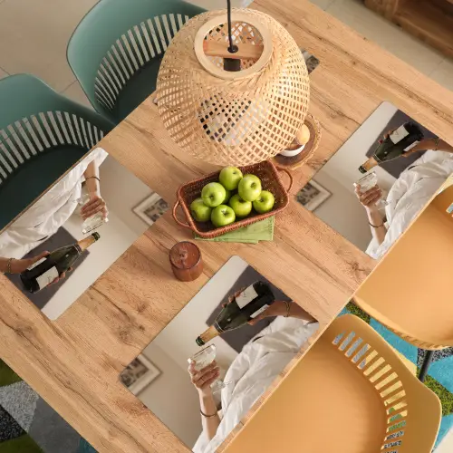Champagne - Bed - Bubbels Placemat vinyl groot -zzsfeer5_Kitchenyeah-website