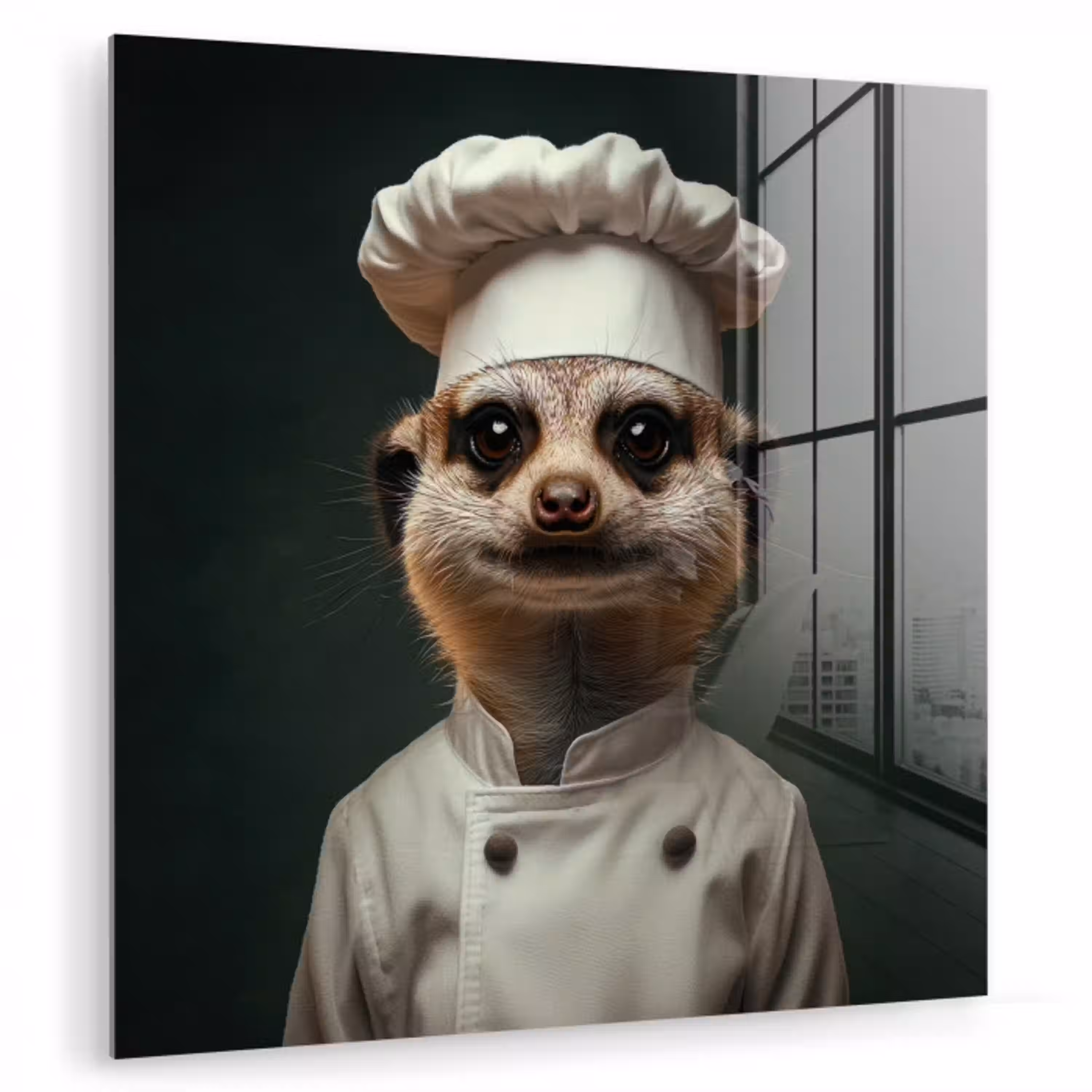 Dier - Kok - Stokstaartje plexiglas 5mm klein -zzzproduct_nieuw