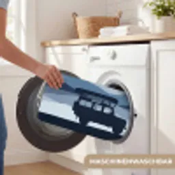 Auto - Meer - Bergen - Blauw Badmat klein -USP_WasbaarDE