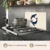 Walvissen - Spetters - Cirkel - Donkerblauw keuken achterwand spatscherm klein -usp_NL
