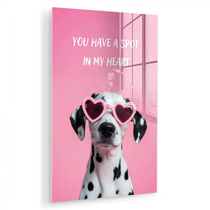 Hartjes - Hond - Valentijn - Roze plexiglas 5mm klein -zzzproduct_nieuw