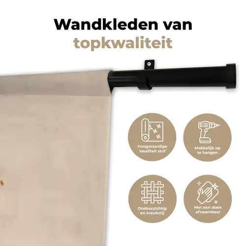 Koekje - Kruimels - beige Wandkleed katoen klein -sfeer2