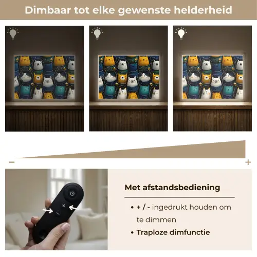 Dieren - Ruimtepakken - Sterren Light Box met batterij (Wandlamp kind) middel -USP_dimbaarNL