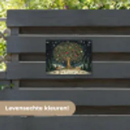 Feestboom - Winterhemel - Kleurrijk tuinposter los doek klein -sfeer3