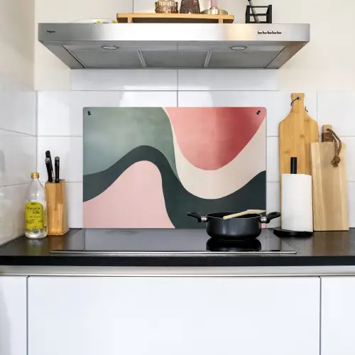 Abstract - Golven - Sierlijk - Roze Inductie beschemer met haakjes klein -sfeer2