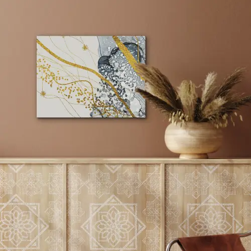 Abstract - Goud - Natuur - Kunst PET vilt klein -sfeer4