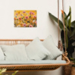 Bloemen - Veld - Geel tuinposter los doek klein -sfeer7