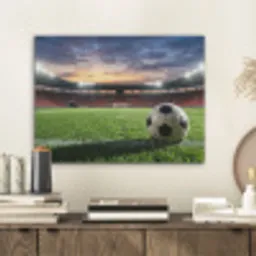 Voetbal - Stadion - Sport - Groen PET vilt klein -sfeer1