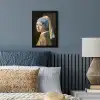 Meisje met de Parel - Schilderij van Johannes Vermeer fotolijst zwart zonder passe partout klein -sfeer3