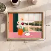 Bloemen - Koffie - Raam Dienblad Rechthoek middel -USP_Formaat