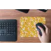 Bloesemtak - Aquarel - Geel muismat rubber klein 262 -toetsenbord