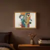 Geometrisch - Strakke vormen - Kleurrijk Light Box met batterij (Wandlamp) middel -sfeer4