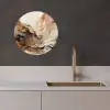 Aardse Abstractie KitchenYeah - Keuken - Wandcirkel Forex klein -sfeer1