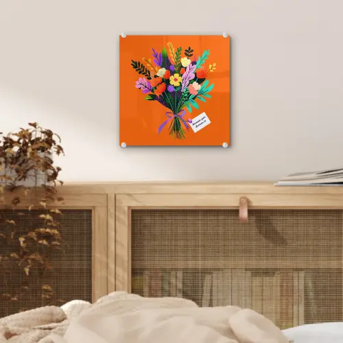 Kaartje - Boeket - Bloemen plexiglas 5mm klein -sfeer4