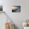 Strandpad met Bankje bij Zonsondergang tuinposter los doek klein -sfeer8