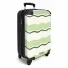 Golvende strepen in groene tinten NBS - Handbagage koffer - Kinderen Unisex middel -productfoto_3d