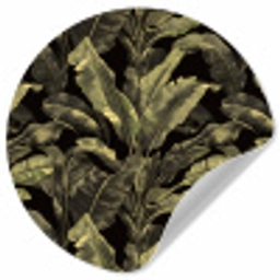 Botanisch - Bladeren - Groen Wandcirkel behangsticker klein 186 -3d
