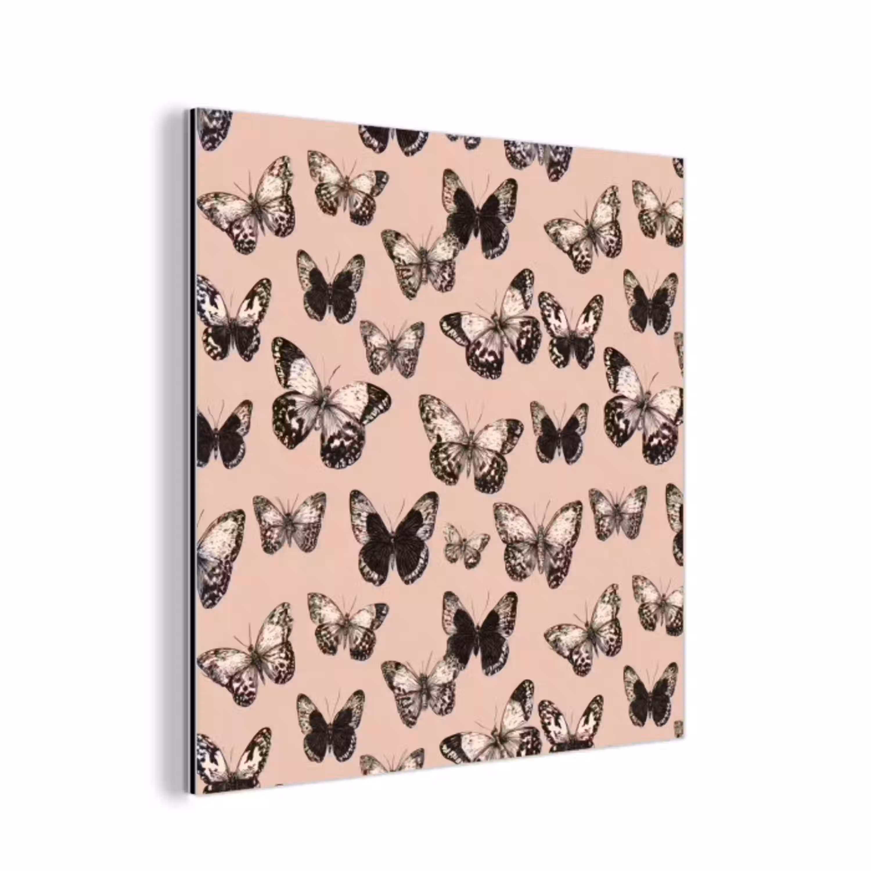 Tijdloos - Vlinders - Perzik aluminium wit klein 46 -3d