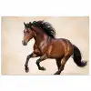 Paard - Galop - Energie poster papier klein -3d