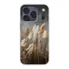 Gedroogde Veldbloemen - Grijs - Beton Telefoonhoesje iPhone 17 Pro klein -3d