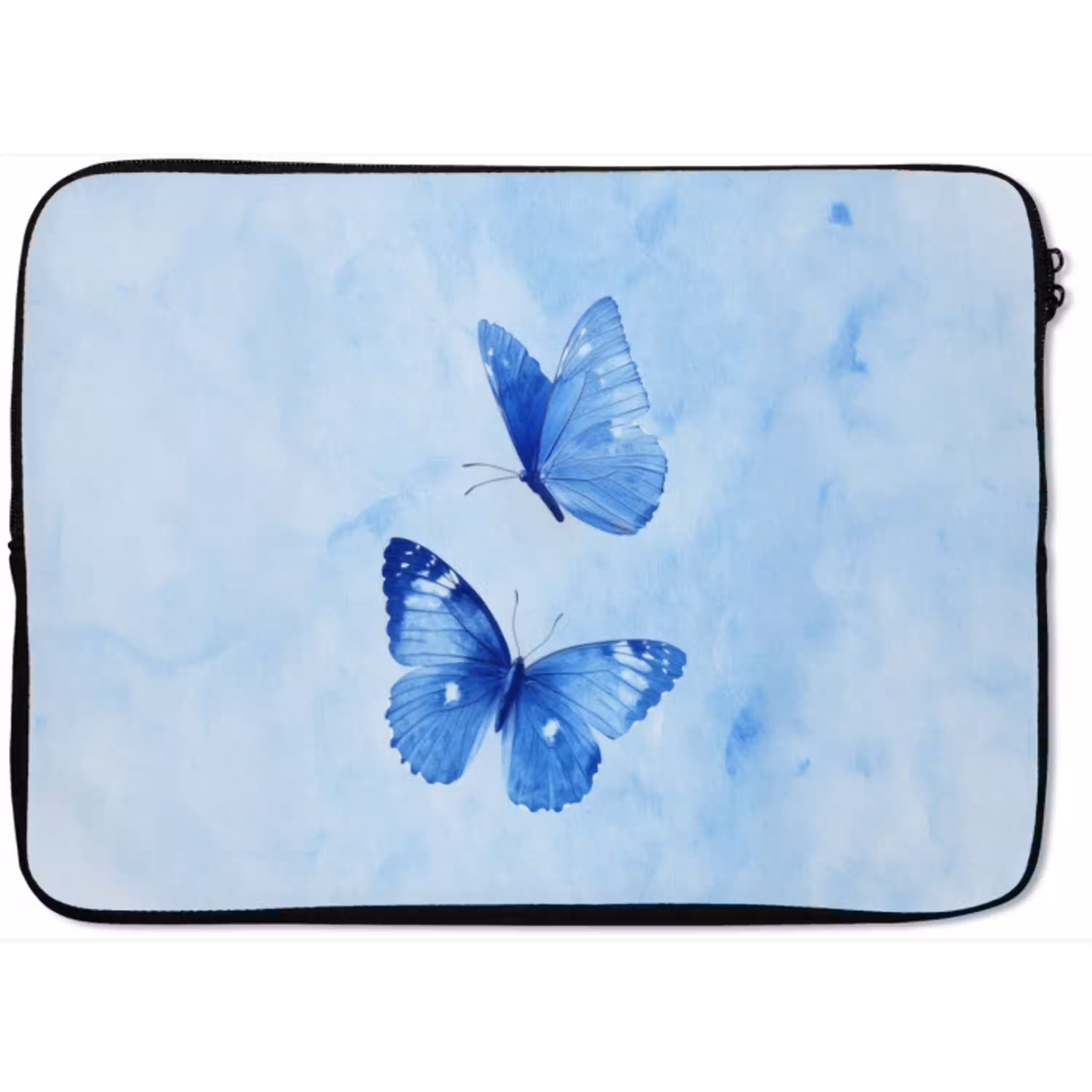 Vlinders - Sierlijk - Blauw laptophoes neopreen klein -zkaufland3dotto