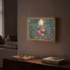 Vos - Mozaïek - Bos - Maan Light Box met batterij (Wandlamp) middel -sfeer1