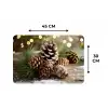 Dennenappels - Kerstsfeer - Bruin - Groen Placemat vinyl groot -specs