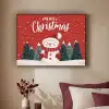 Kerstgroet - Sneeuw - Rood Textielframe - compleet frame klein -sfeer1