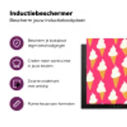 Softijs - Horentje - Roze Inductie beschermer vinyl 3mm klein 276 -zzzzzzz-cc-usp