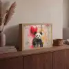 Graffiti - Panda - Ballon - Street art - Dier Light Box met batterij (Wandlamp) middel -sfeer2