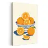 Schaal - Minimalistisch - Oranje - Sinaasappels KitchenYeah - Keuken - Canvas klein -3d