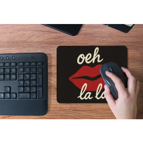 Lip - Rood - Quote muismat rubber klein -toetsenbord