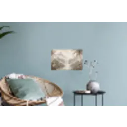 Jungle - Watervallen - Tropisch - Illustratie Muursticker klein -plant