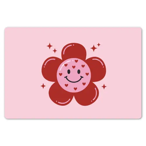 Bloem - Roze - Hartjes Placemat vinyl groot -zzsfeer1_Kitchenyeah-website