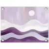 Golven - Heuvels - Abstract - Paars tuinposter los doek klein -3d