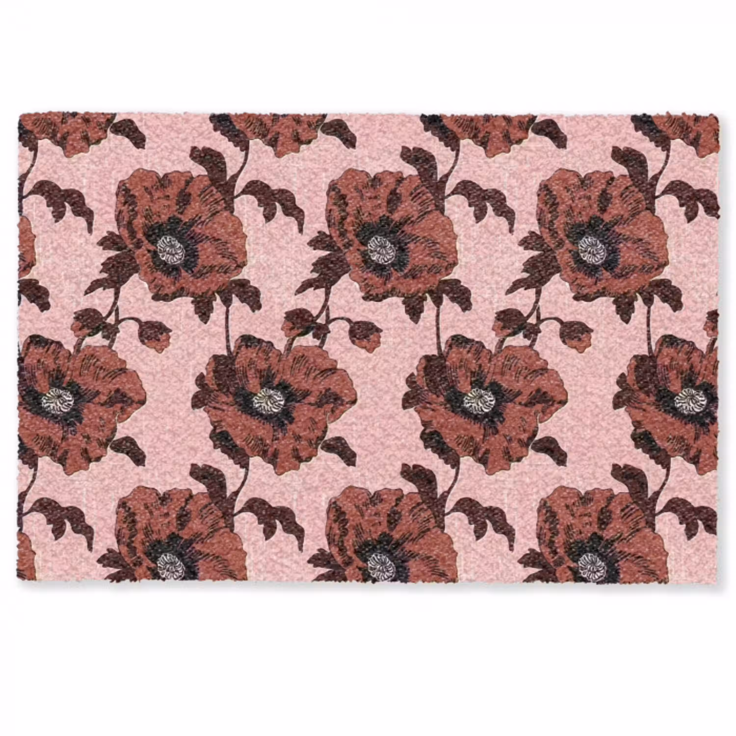 Bloemen - Retro - Rood Deurmat klein 898 -zkaufland3d