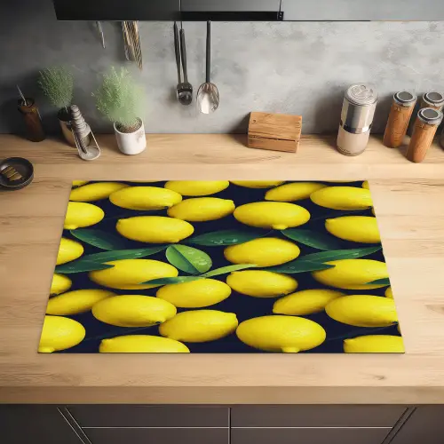Gele - Citroenen - Druppels - Fruit Inductie beschermer vinyl 3mm klein 276 -sfeer5