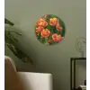 Bloemenveld - Zonnestralen - Oranje Wandcirkel kunststof plaat 5mm dik klein -sfeer3