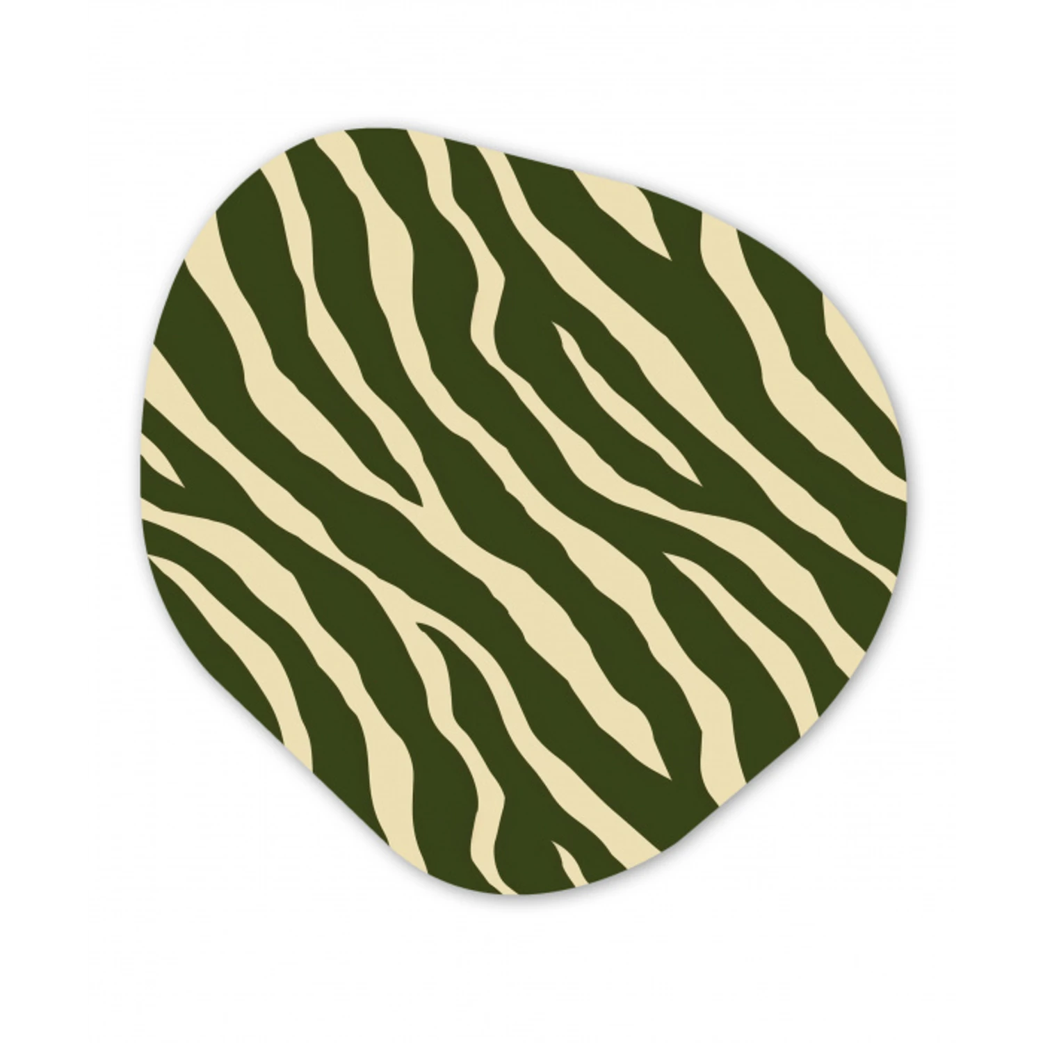 Zebra - Patroon - Groen Wandcirkel Organisch Forex 3mm klein 629 -3d