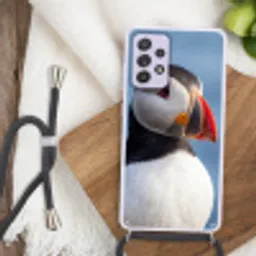 Papegaaiduiker - Portret - Natuur Hoesje Samsung Galaxy A52 5G met koord klein -sfeer4