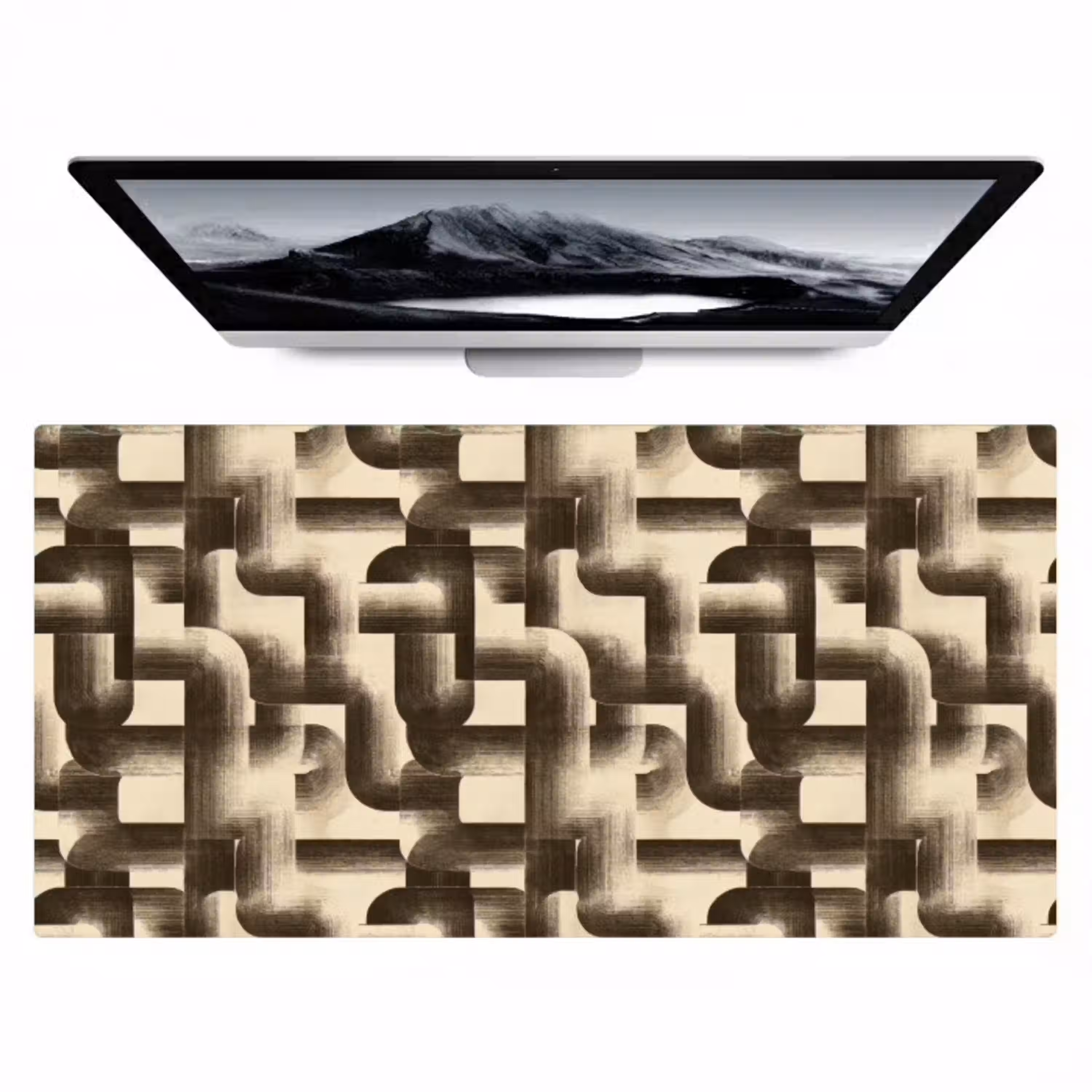 Abstract - Retro - Zwart Muismat XXL klein 681 -zzz3d