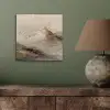 Berglandschap - Mist  - Penseelstreken aluminium wit klein -sfeer2
