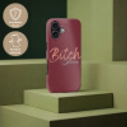 Bitch please - Rood - Blauw Toughcase MagSafe Apple iPhone 17 klein -USP_PrintM_DE
