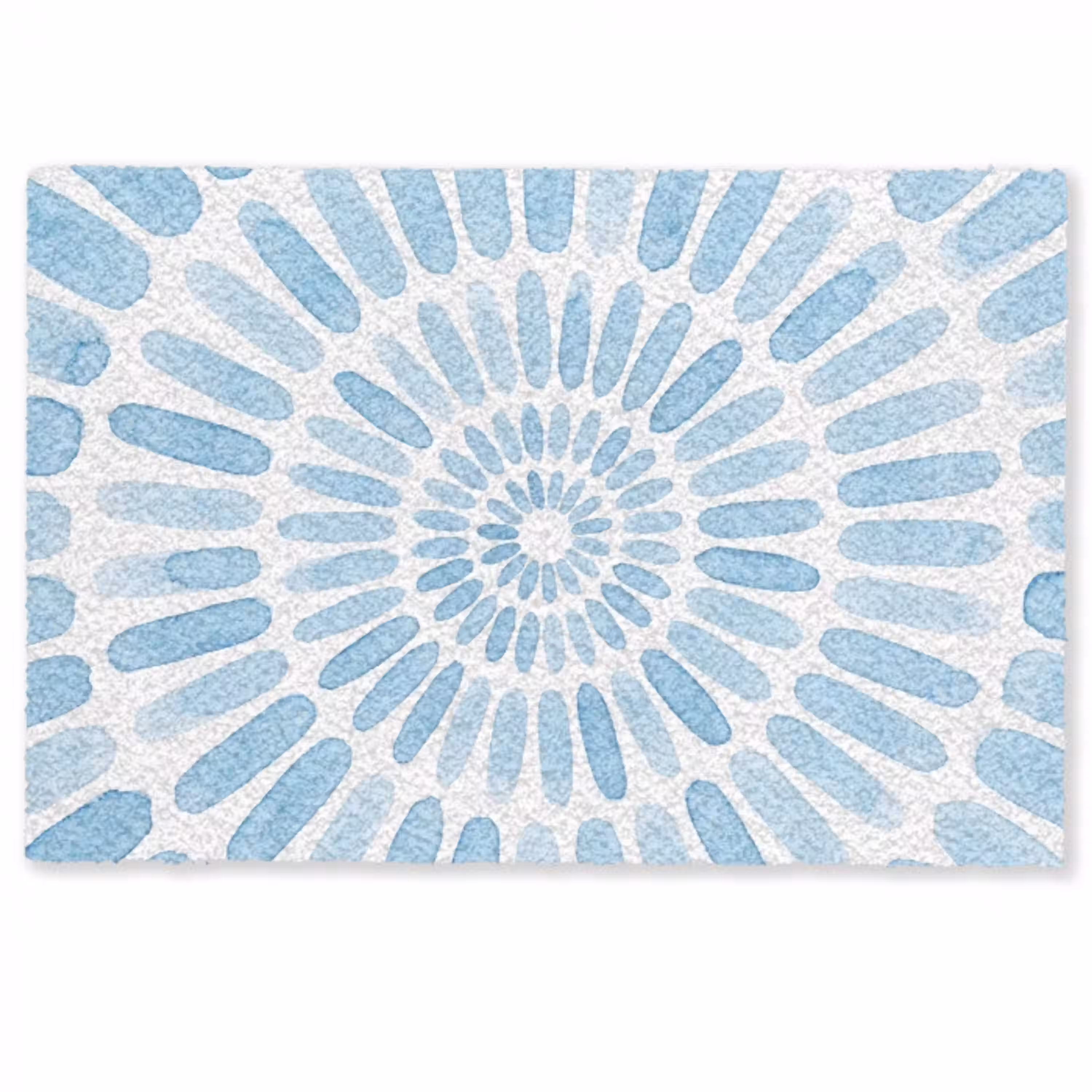 Abstract - Vormen - Kunst - Aquarel - Blauw Deurmat klein -zkaufland3d